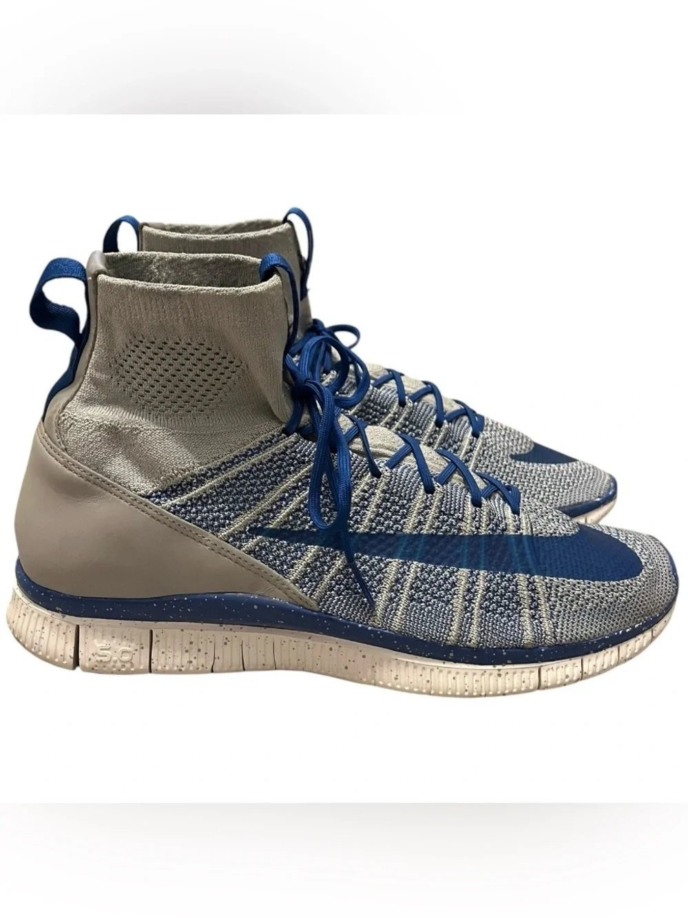 Nike Free Flyknit Mercurial 5.0 Mens 10 Wolf Frey Game Royal Colorway 805554-003